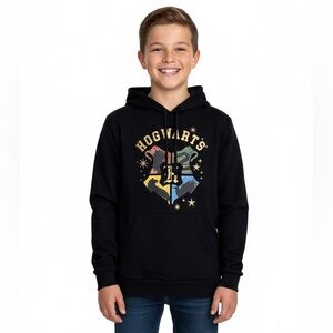 Harry Potter Hogwarts Black Hoodie Sweatshirt Youth XL 14/16 Comfy Warm Cozy